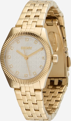 Montre à affichage analogique DKNY en or : devant