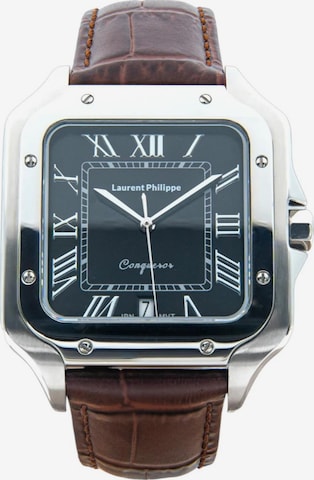 Montre à affichage analogique Laurent Philippe en argent : devant