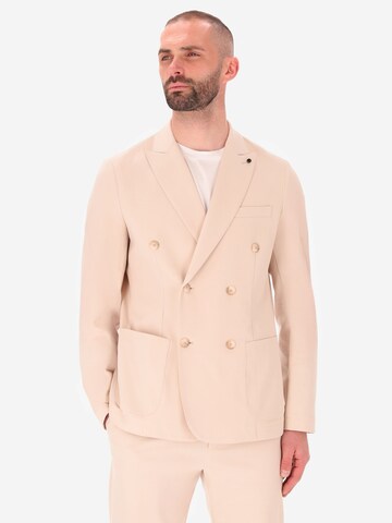 Distretto12 Regular fit Colbert 'D.B Milano' in Beige: voorkant