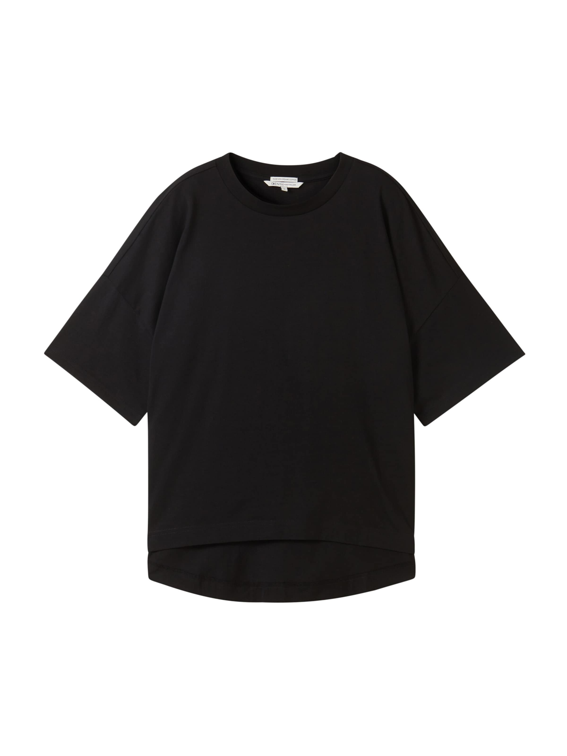 TOM TAILOR DENIM Μπλουζάκι σε μαύρο: μπροστά