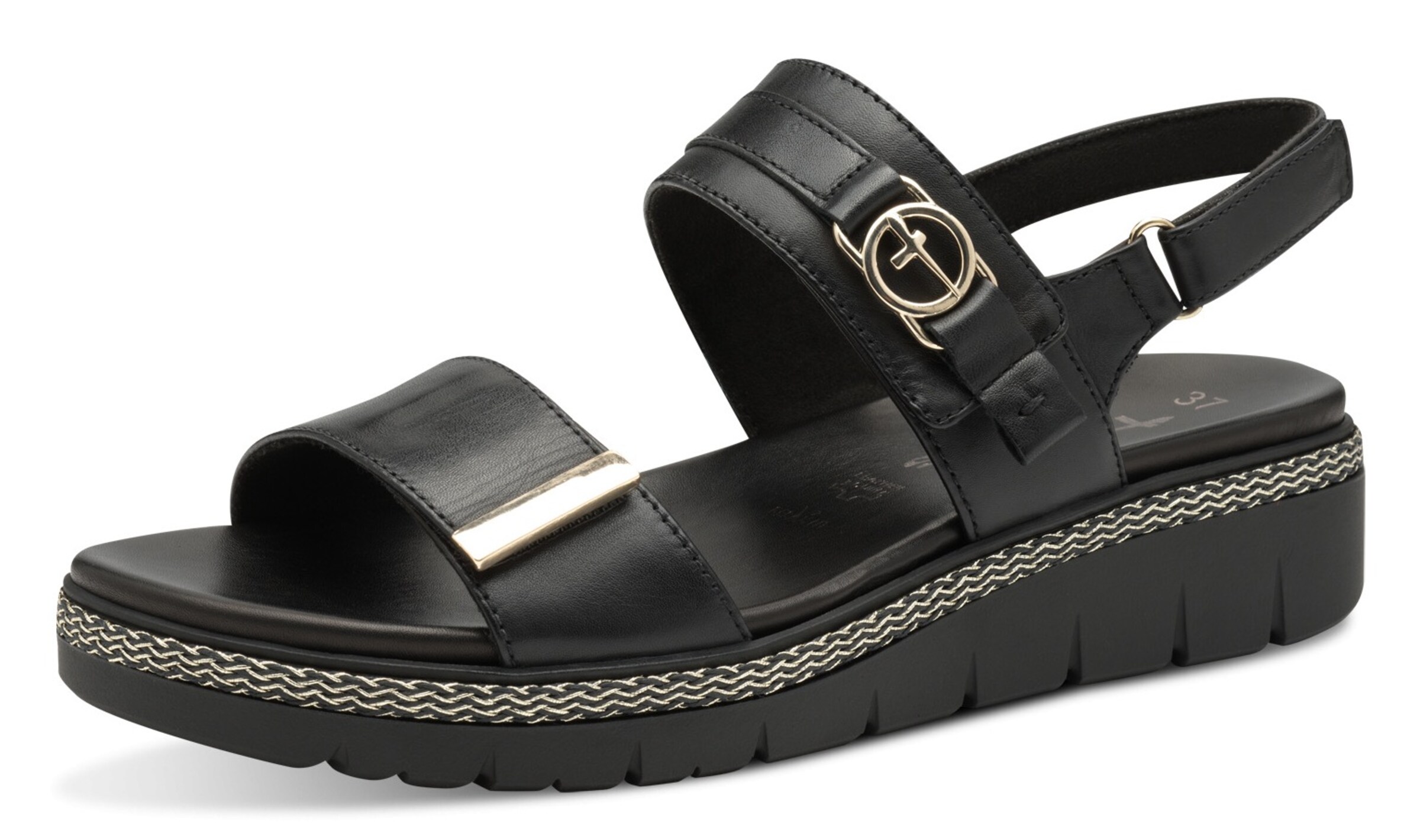 Tamaris Sandals in Black: front