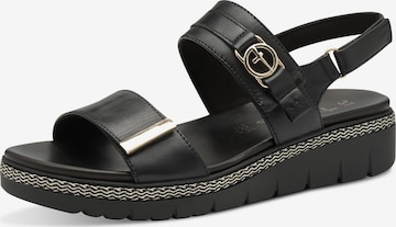 Tamaris Sandalen met riem in Zwart: voorkant