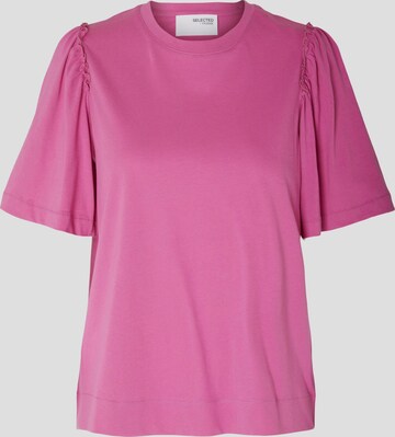 T-shirt SELECTED FEMME en rose : devant