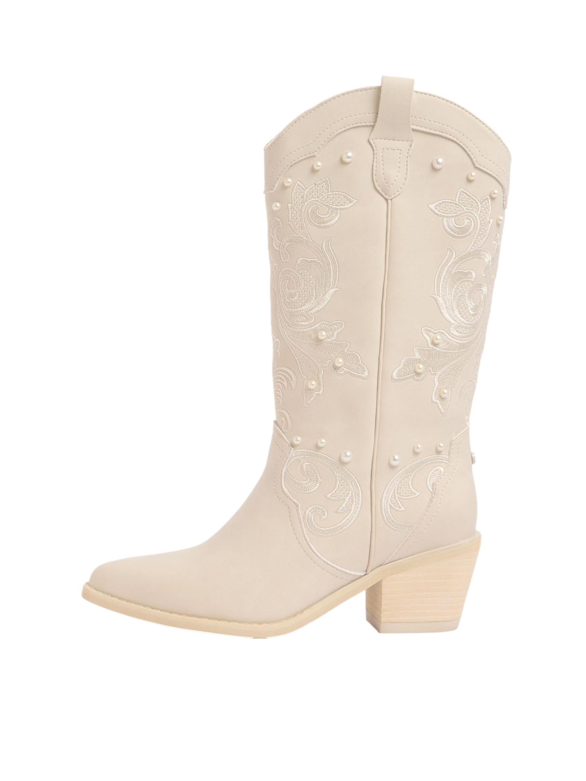 Lipsy Cowboylaarzen in Beige: voorkant