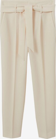 Regular Pantalon à plis 'MANUELA' MANGO en beige : devant