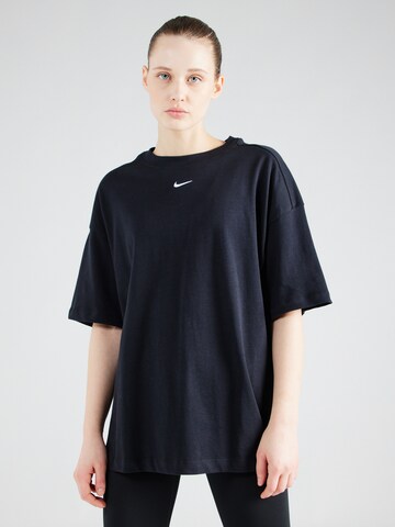 Nike Sportswear Shirt 'ESSNTL' in Zwart: voorkant