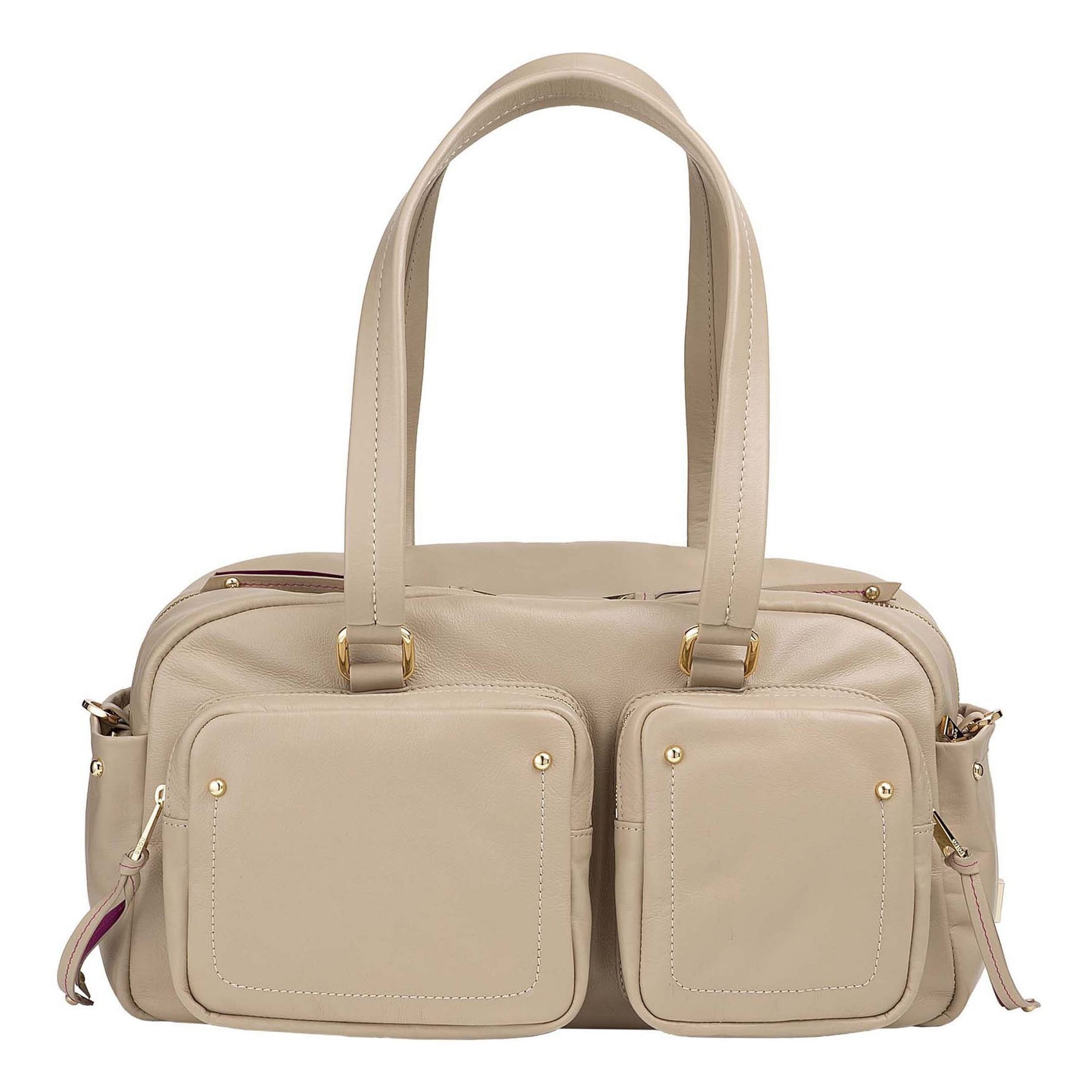 DuDu Schultertasche in Beige: Vorderseite
