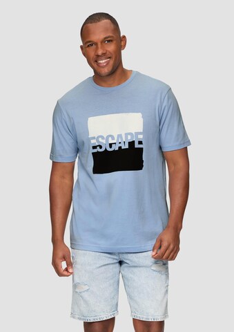 QS Shirt in Blauw: voorkant