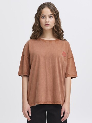 ICHI Rundhalsshirt ' IHNABINO ' in Braun