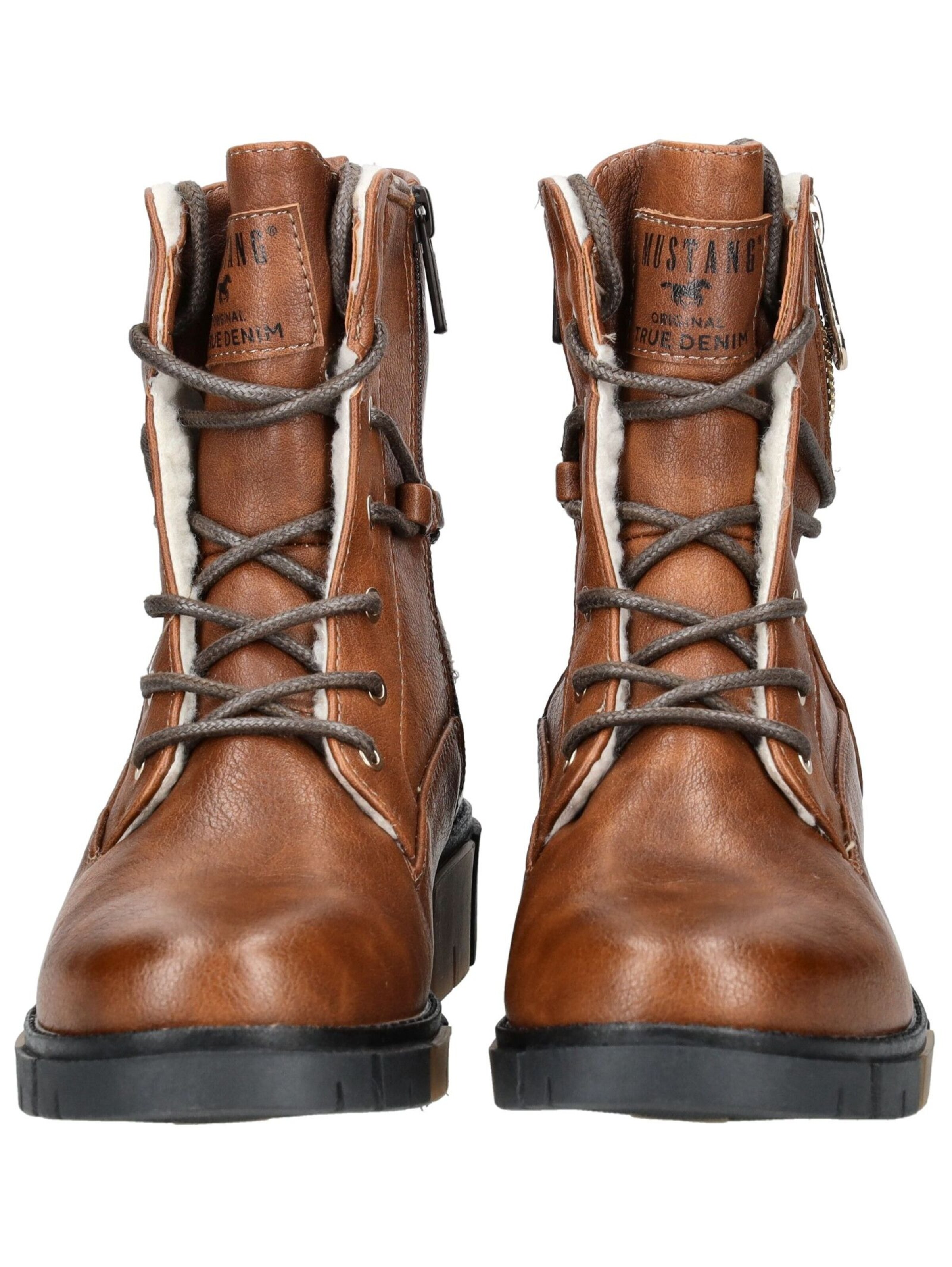 MUSTANG Lace-up bootie in Brown