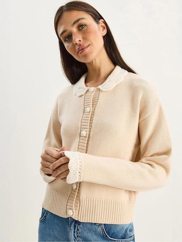 Bianco Lucci Strickjacke 'Strickjacken' in Beige: Vorderseite