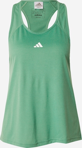 ADIDAS PERFORMANCE Sports Top 'Train Essentials Minimal Branding Racerback' in Green: front