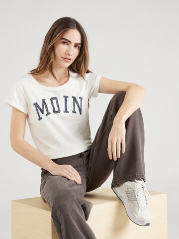 T-shirt 'Moin' Derbe en blanc