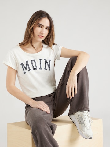 Derbe Shirt 'Moin' in Wit