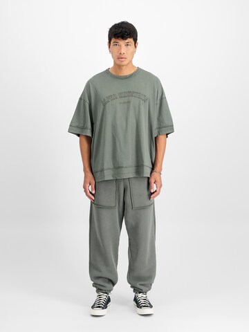 ALPHA INDUSTRIES Loosefit Hose 'Open Edge' in Grün