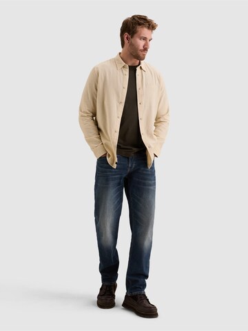 PME Legend Regular Fit Skjorte 'Shirt in 100% cotton with embroidered logo' i beige
