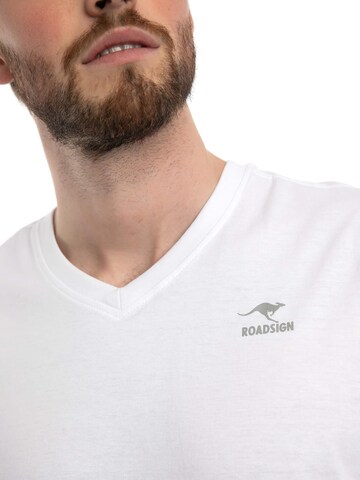 ROADSIGN australia Shirt 'T-Shirt Basic'‌‌‌ in Weiß