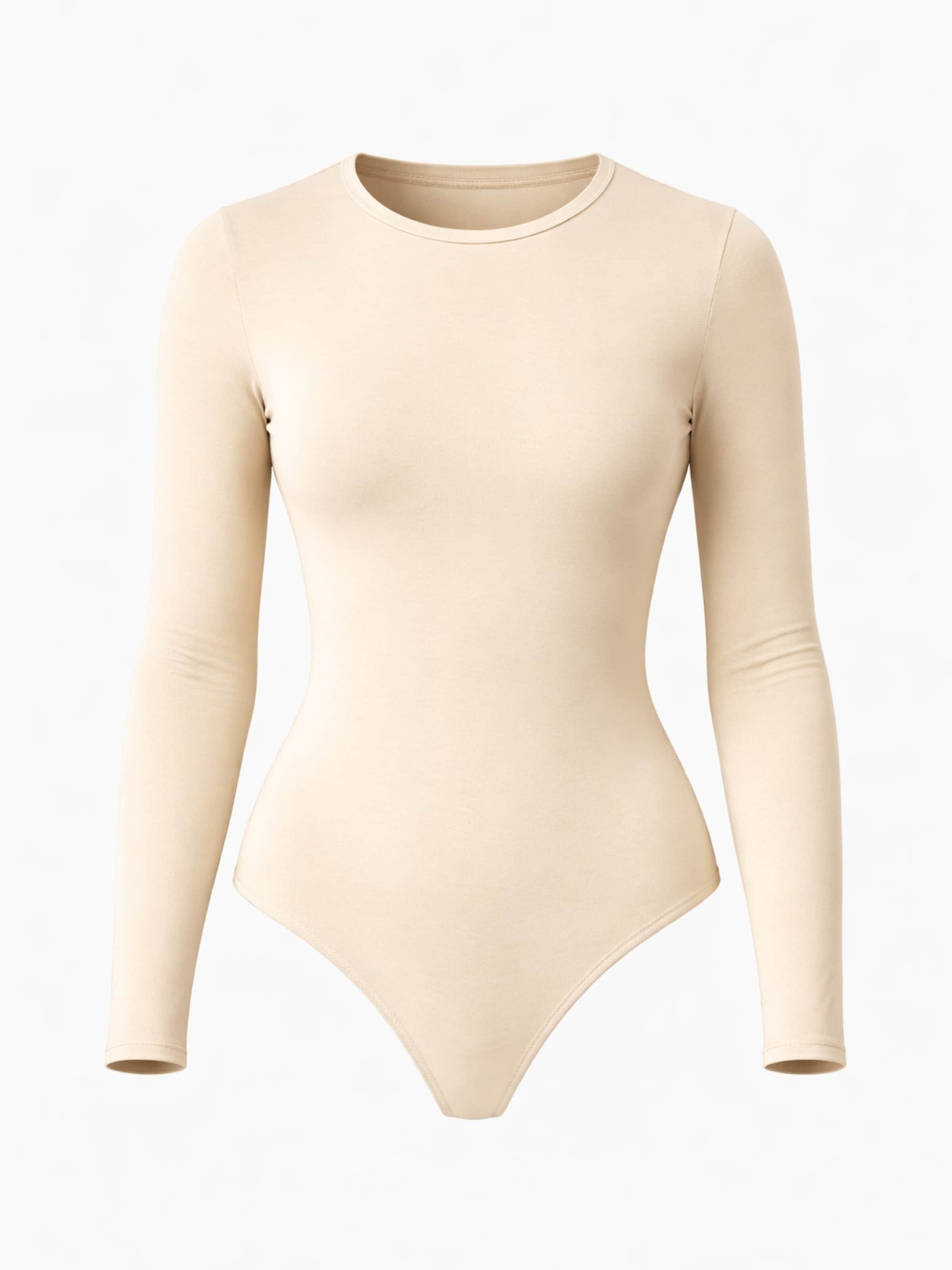 LEAFLETIC Body 'Leafletic Women’s Bodysuit' in Beige: voorkant