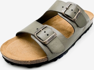 thies Mules 'Eco Leather Sandal' in Green: front