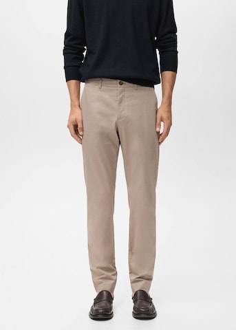 MANGO MAN Slimfit Hose 'Dublino' in Beige: Vorderseite