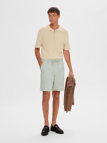 SELECTED HOMME Loosefit Shorts 'SILAS' in Grün