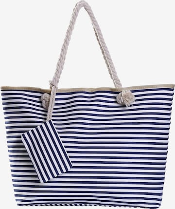 DonDon Beach Bag 'DonDon Strandtasche mit Reißverschluss Shopper Beach bag Badetasche Bunte Welt' in Purple: front