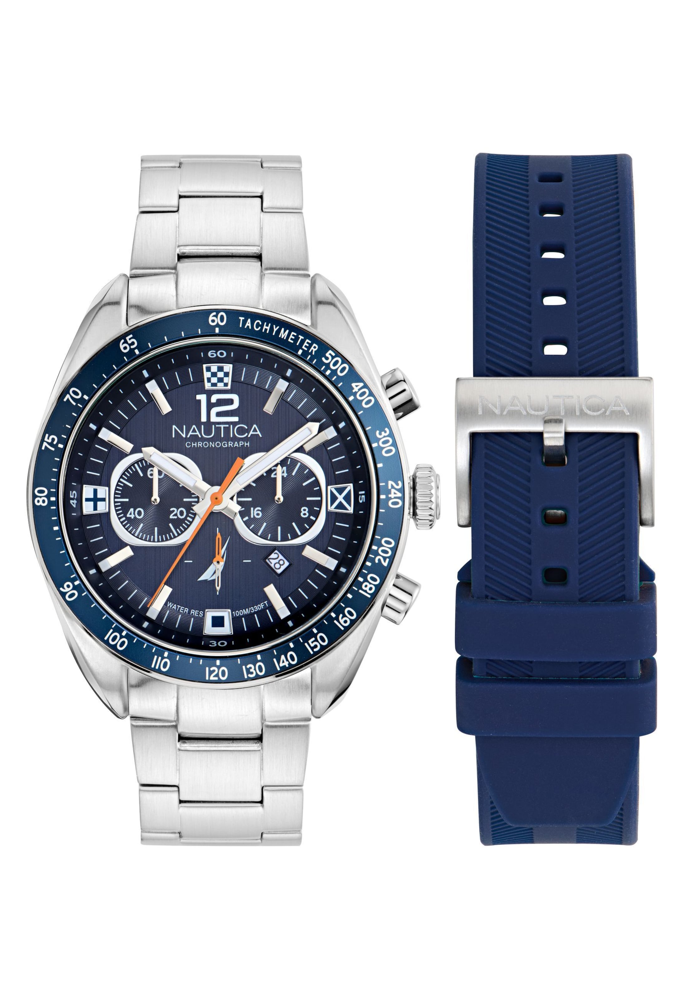 Montre à affichage analogique ' KEDGE ' NAUTICA en argent : devant