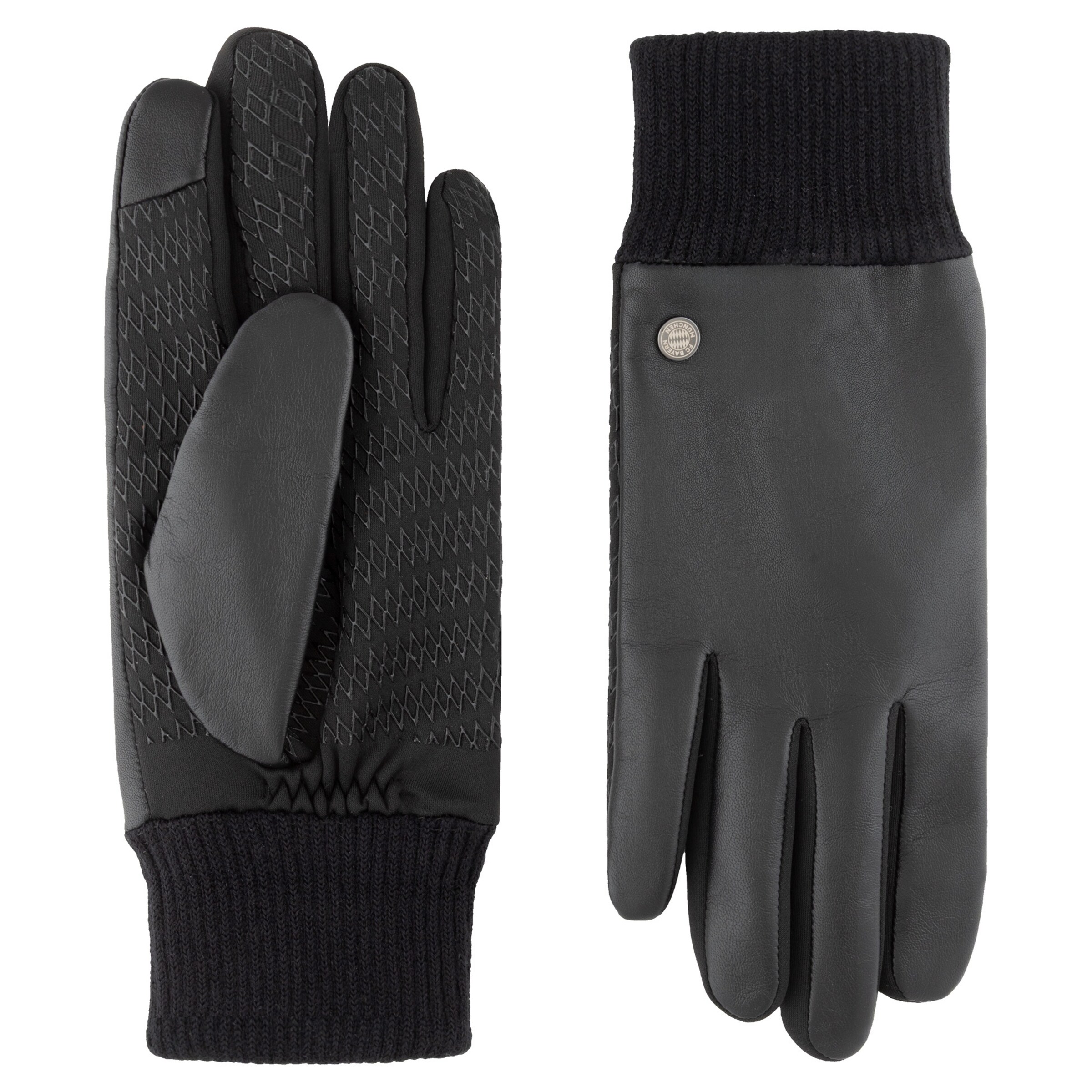 Roeckl Vingerhandschoenen ' FC BAYERN CASUAL ' in de kleur Zwart, Productweergave