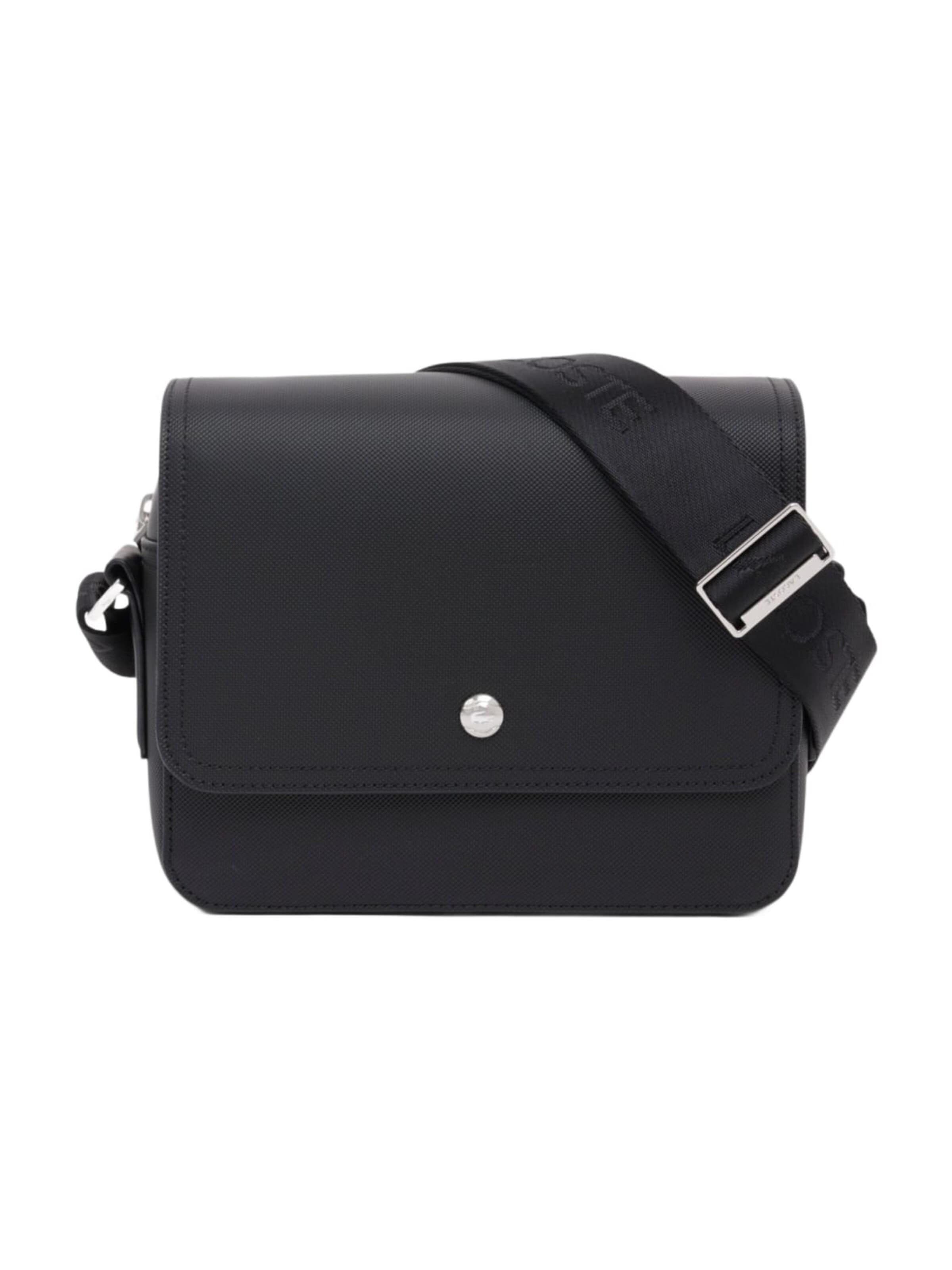 LACOSTETorba preko ramena 'Lacoste Petit sac messenger Homme Langon Petit Piqué Noir' - crna boja