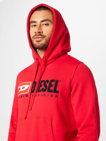 DIESEL Sweatshirt 'GINN' in Rot