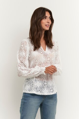 CULTURE - Blusa 'Olu' em branco: frente