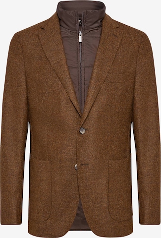 Boggi Milano Regular fit Suit Jacket in Brown: front