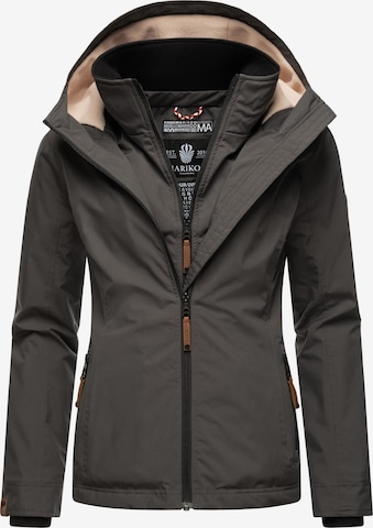 MARIKOO Weatherproof jacket 'Erdbeere' in Grey: front