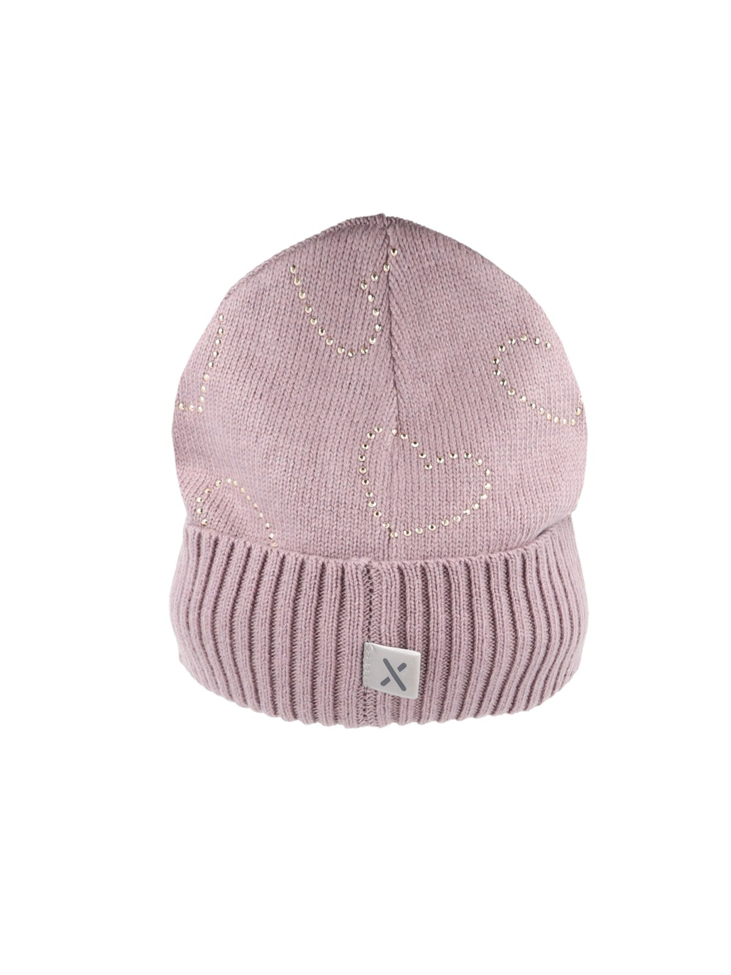 MAXIMO Mütze 'MINI GIRL-Beanie, Umschlag Studs'‌‌‌‌‌‌‌‌ in Pink