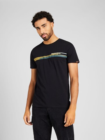 T-Shirt 'HAKE' Ragwear en noir : devant