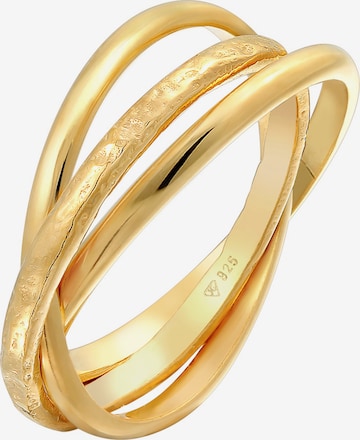 ELLI Ring Ring Set, Textured in Gold: predná strana