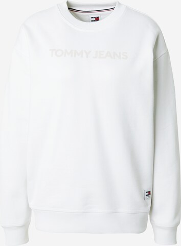 Tommy Jeans Mikina 'Classic' - biela: predná strana