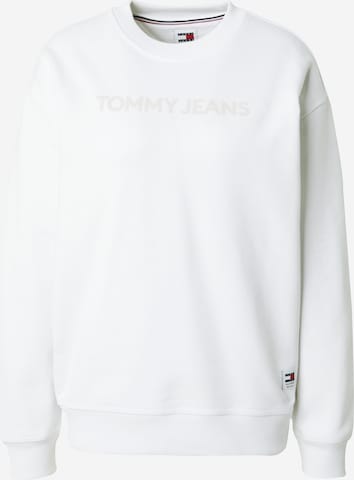 Tommy Jeans Sweatshirt 'Classic' in Weiß: predná strana