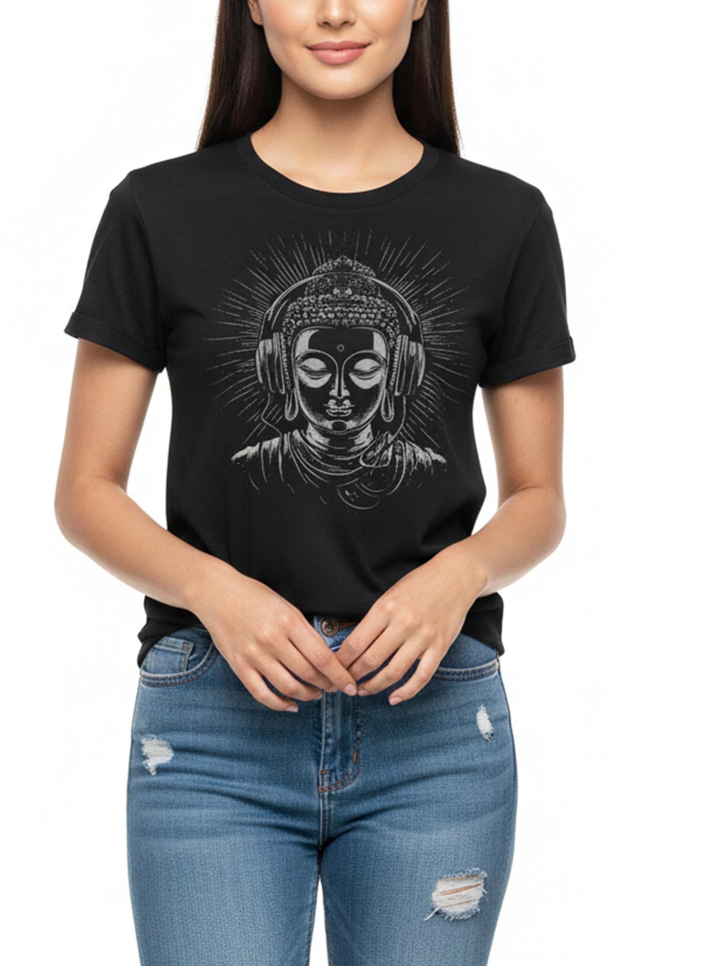MAKAYA Shirt 'Buddha' in Black