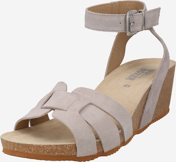 BULLBOXER Remsandal i beige: framsida