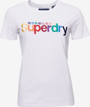 T-shirt Superdry en blanc : devant