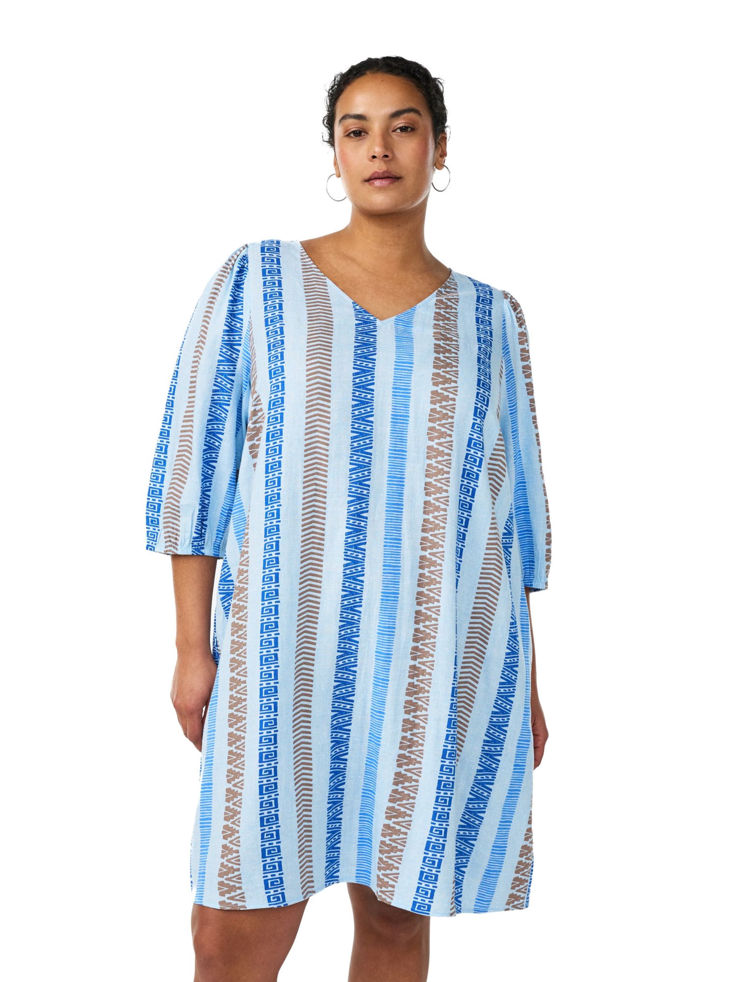 Abito 'Vlina' di Zizzi in blu: frontale