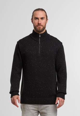 INDICODE JEANS Sweater 'INOscarlo' in Black: front