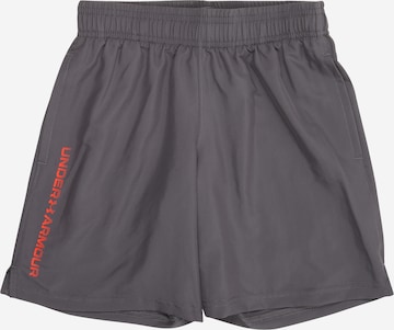 UNDER ARMOUR Workout Pants in Grey: front