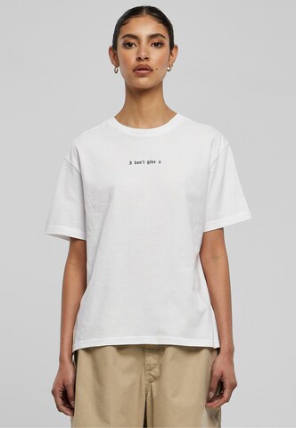 T-shirt 'I Don't Give A F' Mister Tee en blanc