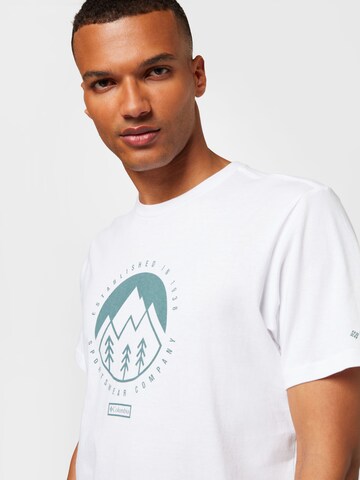 Coupe regular T-Shirt fonctionnel 'M Rapid Ridge™' COLUMBIA en blanc