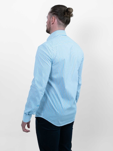 Vercate Slim fit Button Up Shirt 'No. 6' in Blue