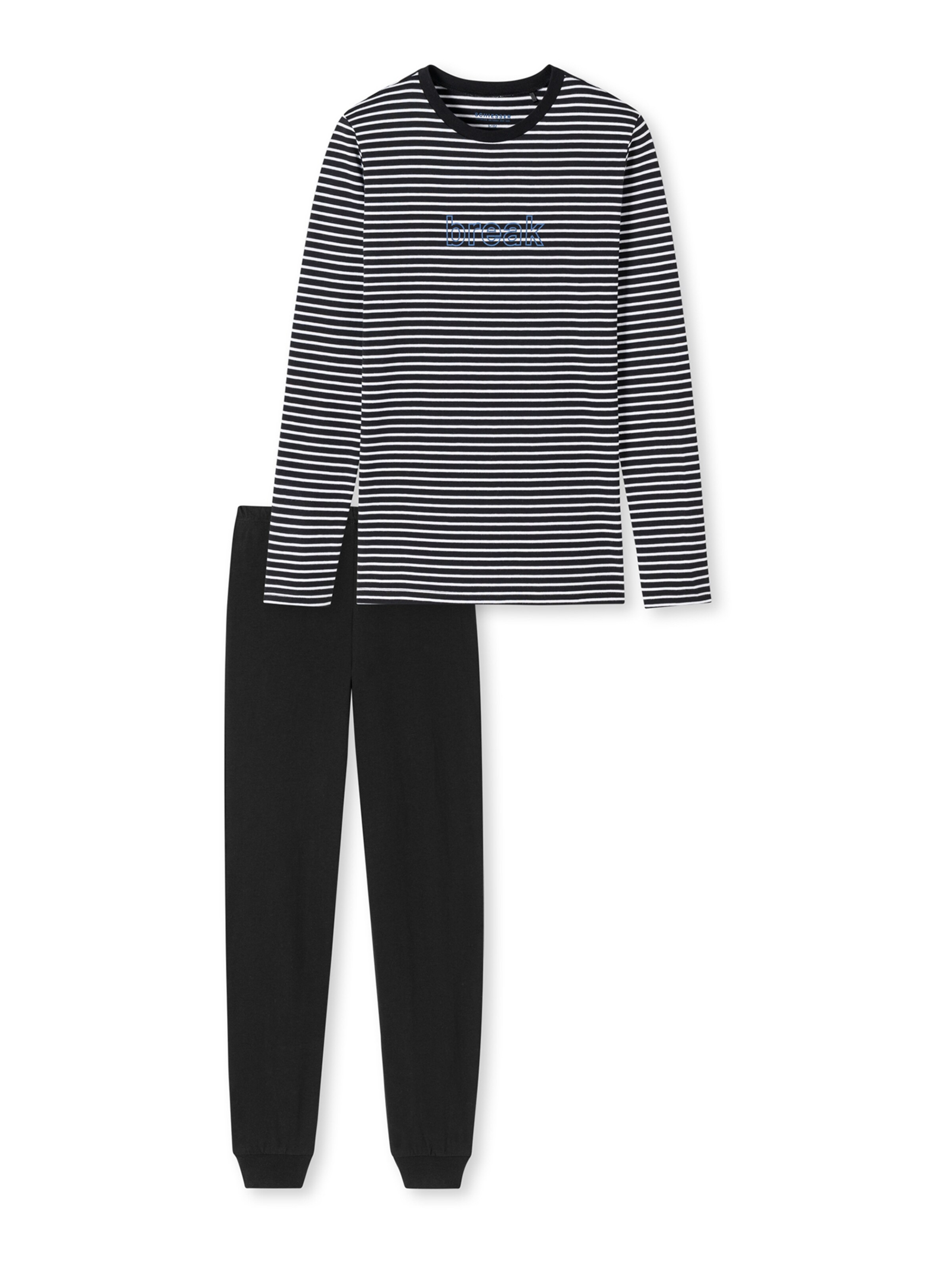 SCHIESSER Schlafanzug in Schwarz: Vorderseite