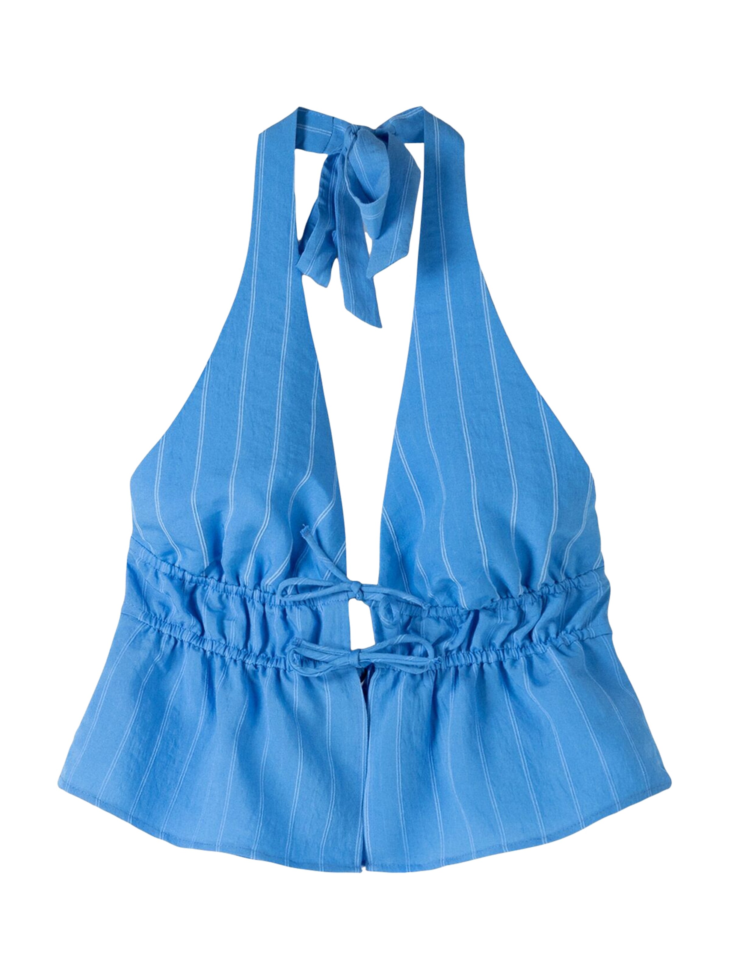 Bershka Top – modrá: přední strana