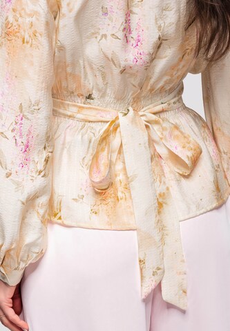 Ombre Blouse in Beige